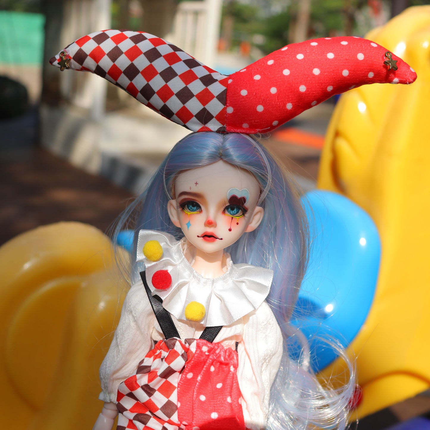 1/6 Scale BJD Doll Vintage Circus Clown 30cm Hand-Painted Face Poseable Gift (Jesse)
