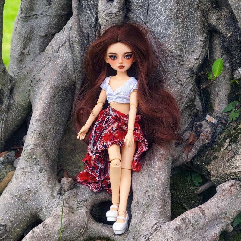 1/6 Hand-Painted BJD Doll Tropical Surf Vacation Poseable Smart Doll (Marena)
