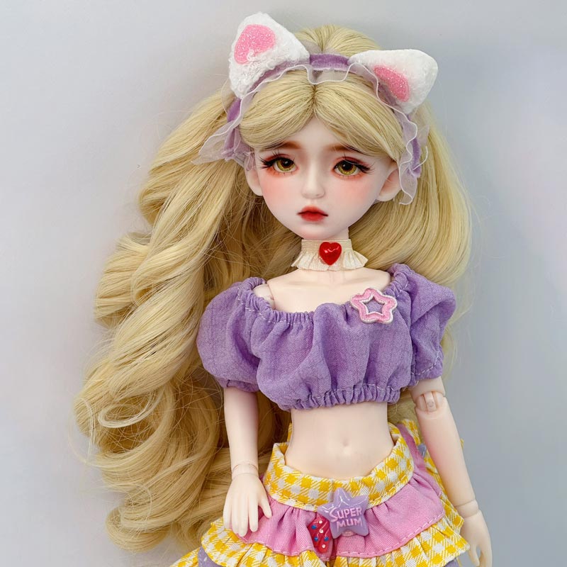 1/6 BJD Doll 30cm Hand-Painted Ball Jointed Collectible Golden Cat Gift (Aurora)