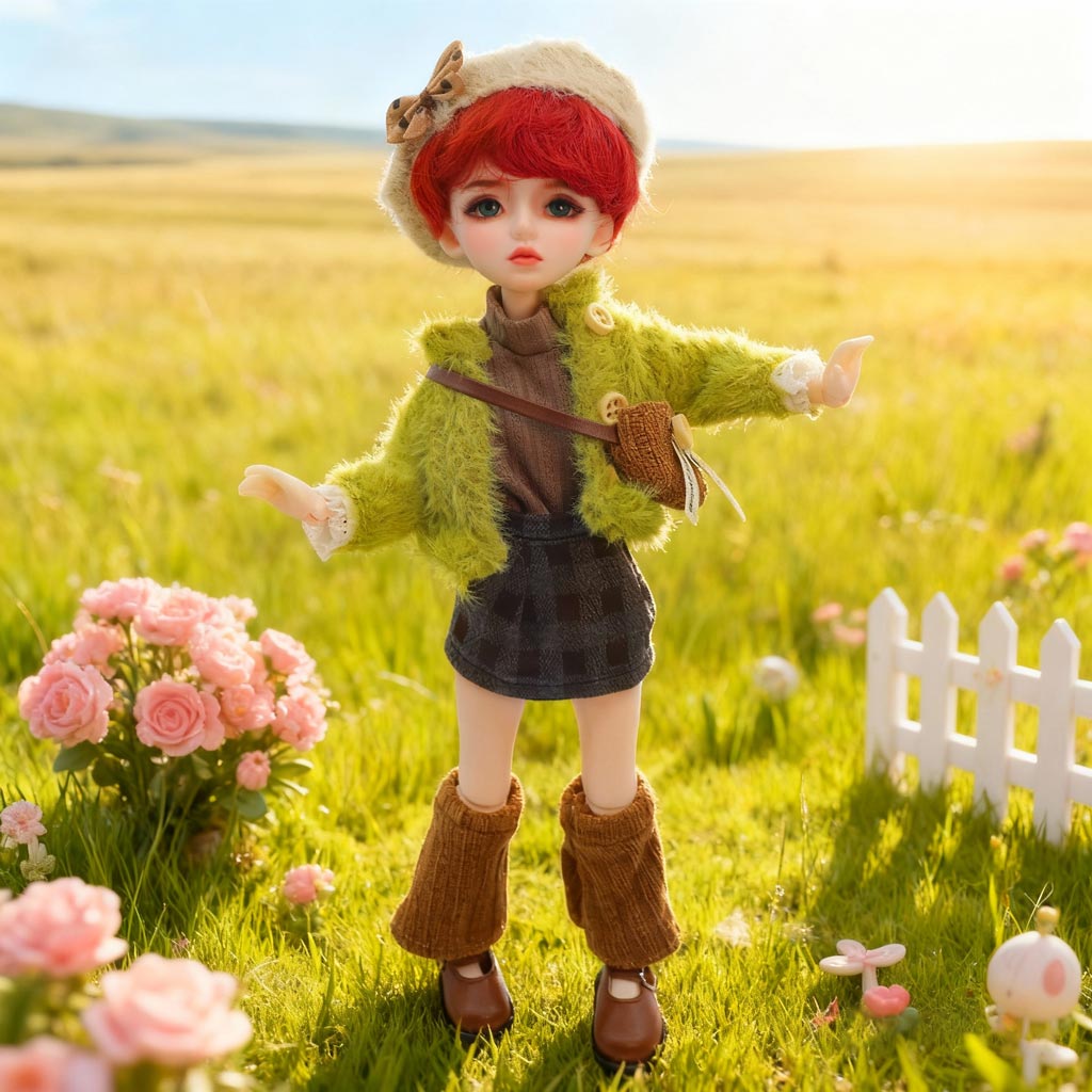 1/6 BJD Doll Film Photographer 30cm Hand-Painted Face Poseable Gift (Elise)