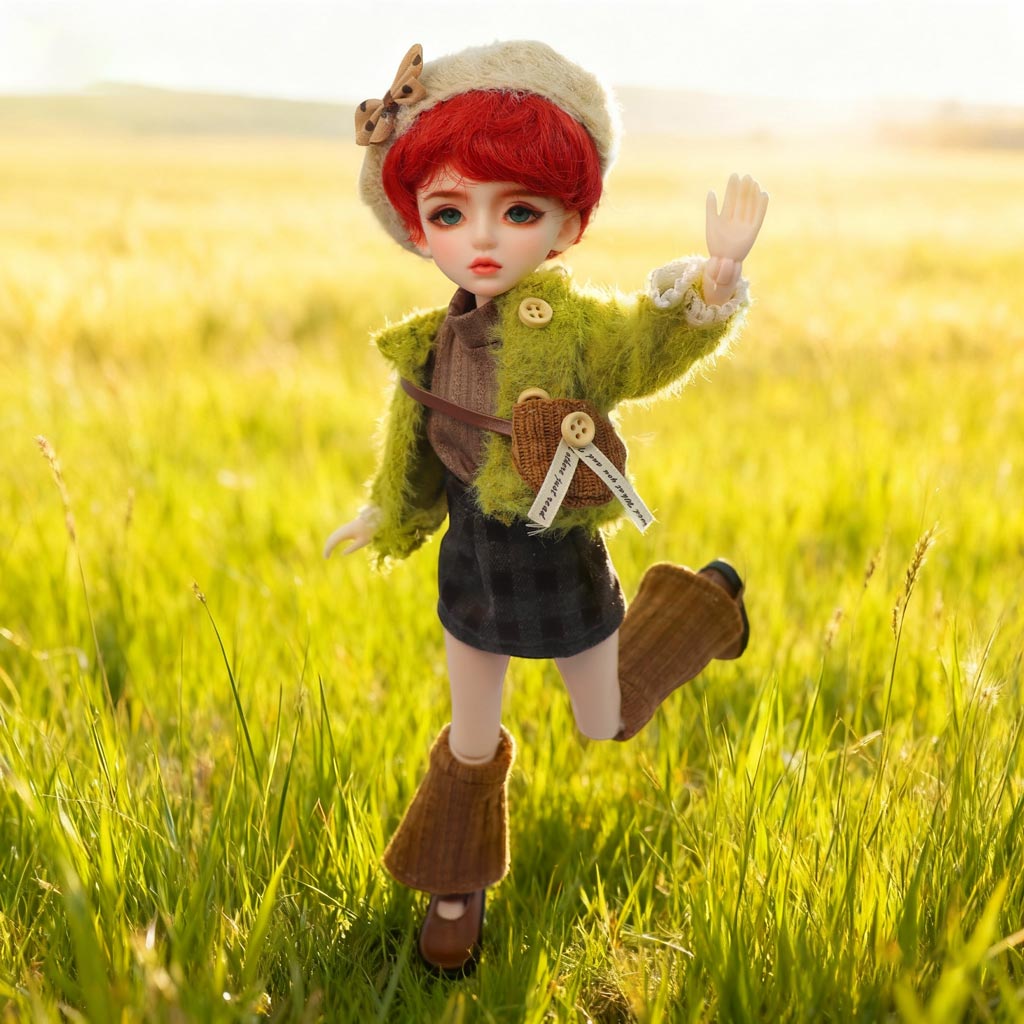 1/6 BJD Doll Film Photographer 30cm Hand-Painted Face Poseable Gift (Elise)