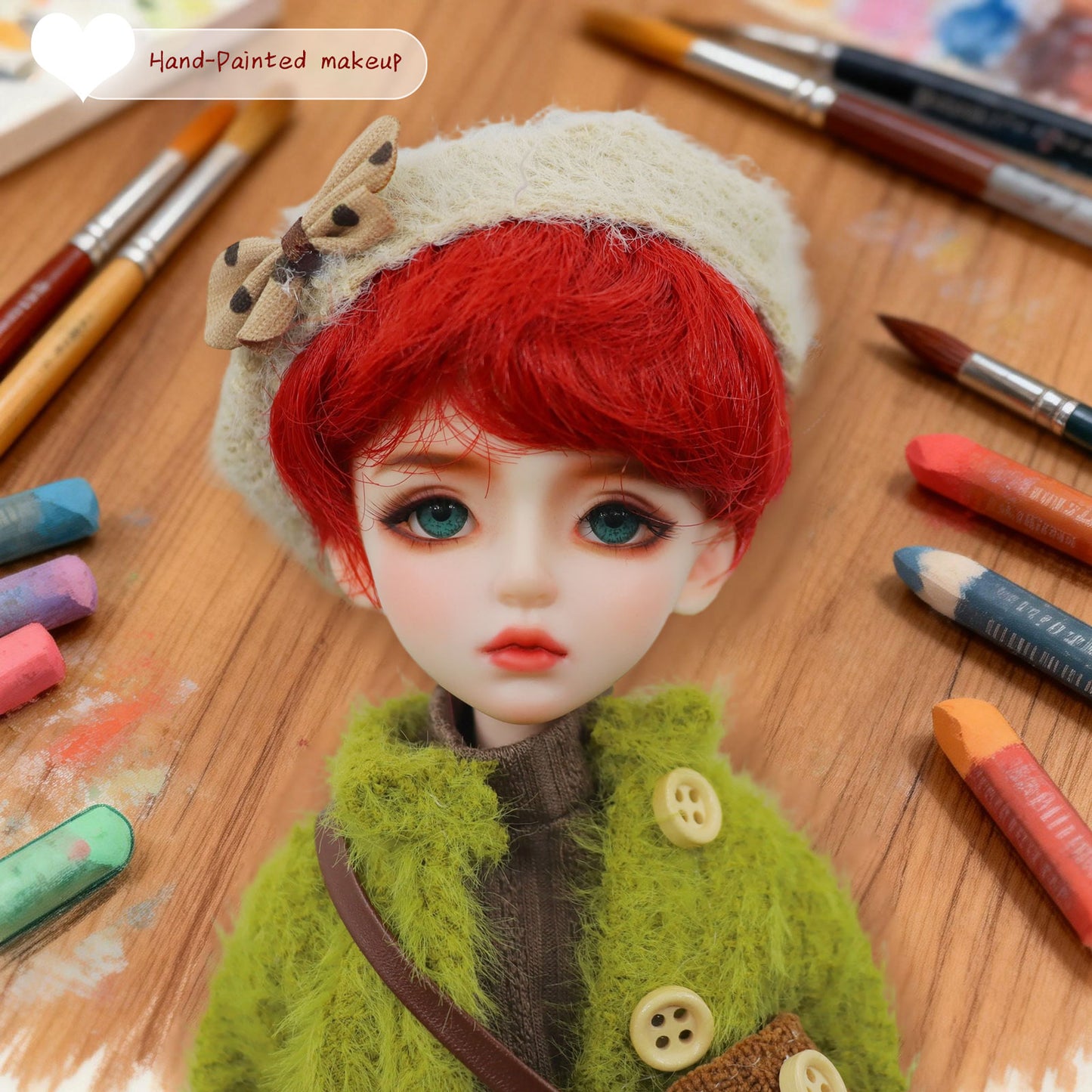 1/6 BJD Doll Film Photographer 30cm Hand-Painted Face Poseable Gift (Elise)