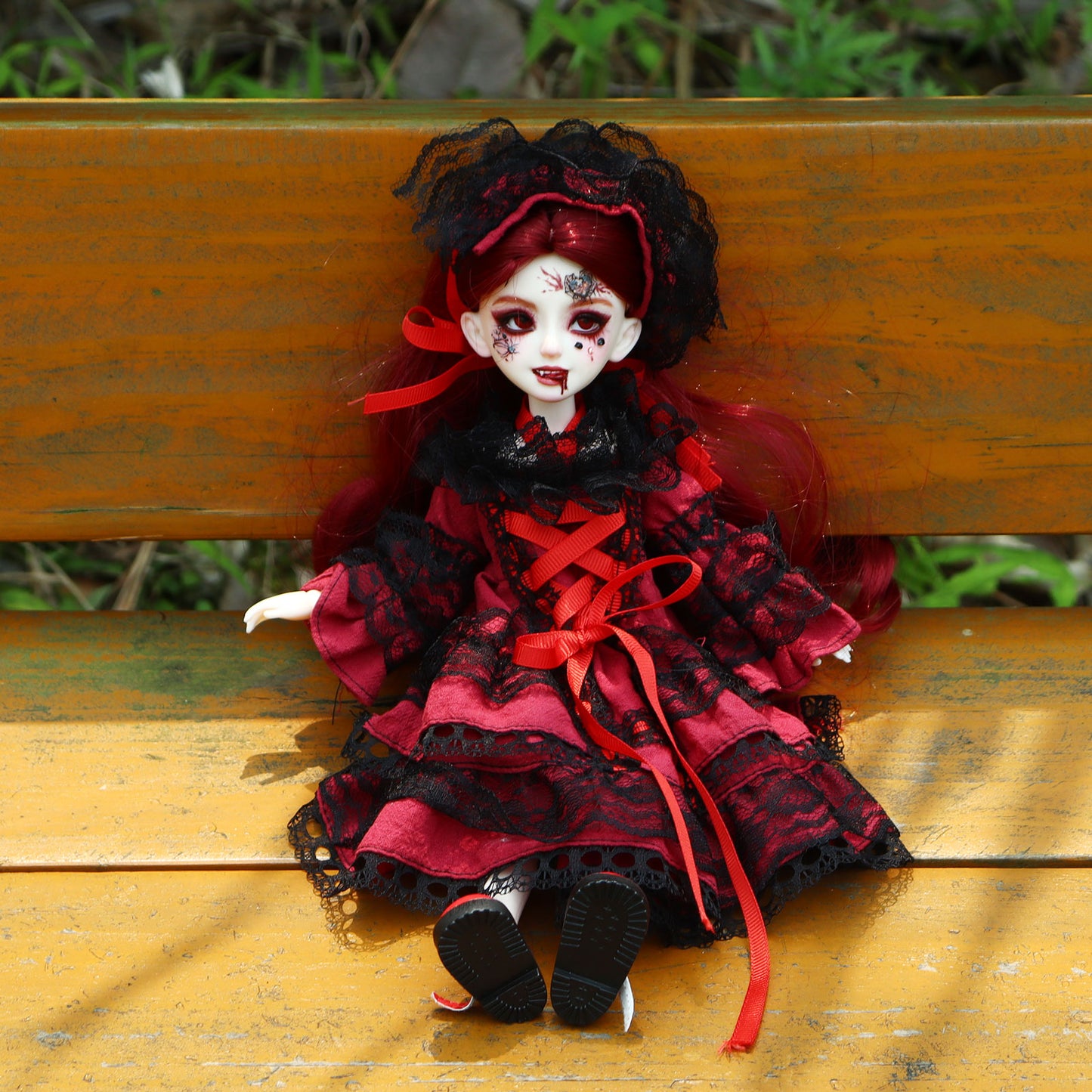1/6 BJD Doll Vampire Noble Gothic Lolita 30cm Hand-Painted Face Collectible Gift ( Scarlett )