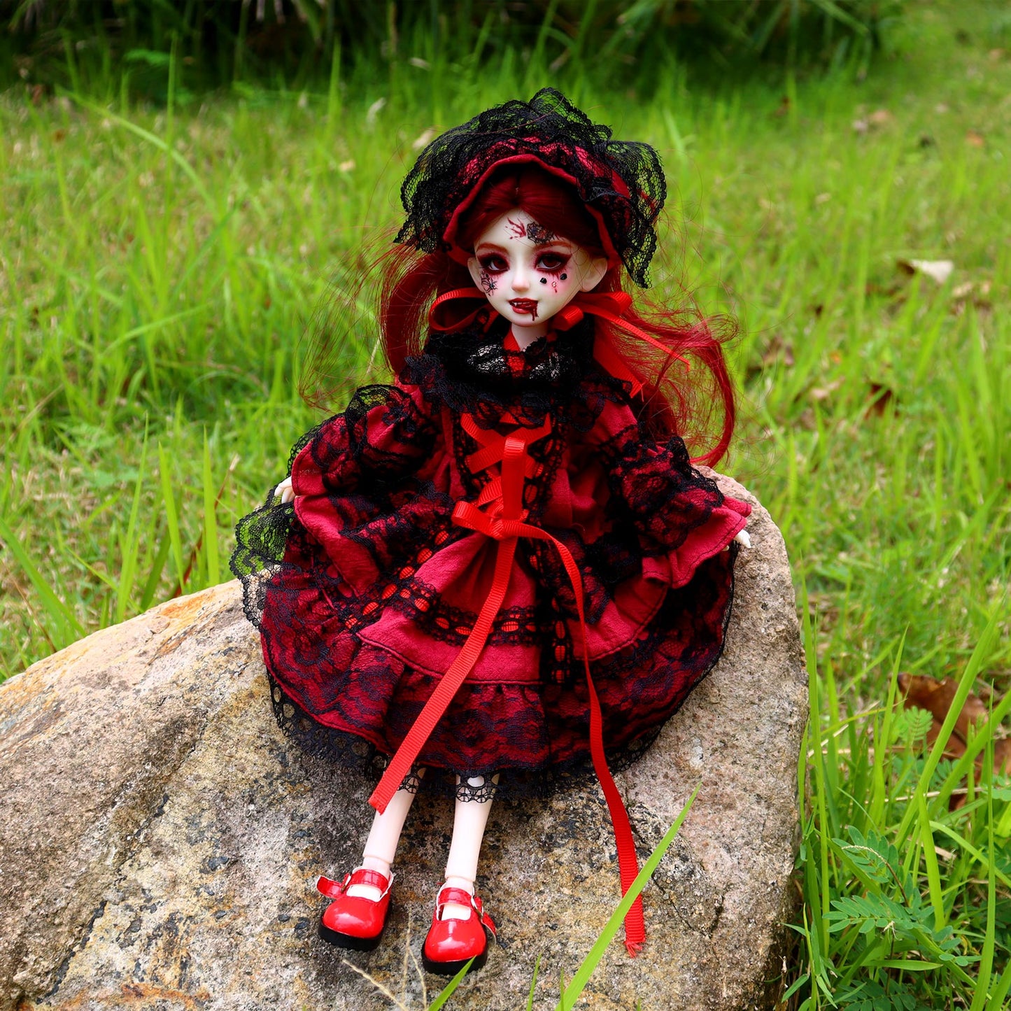 1/6 BJD Doll Vampire Noble Gothic Lolita 30cm Hand-Painted Face Collectible Gift ( Scarlett )