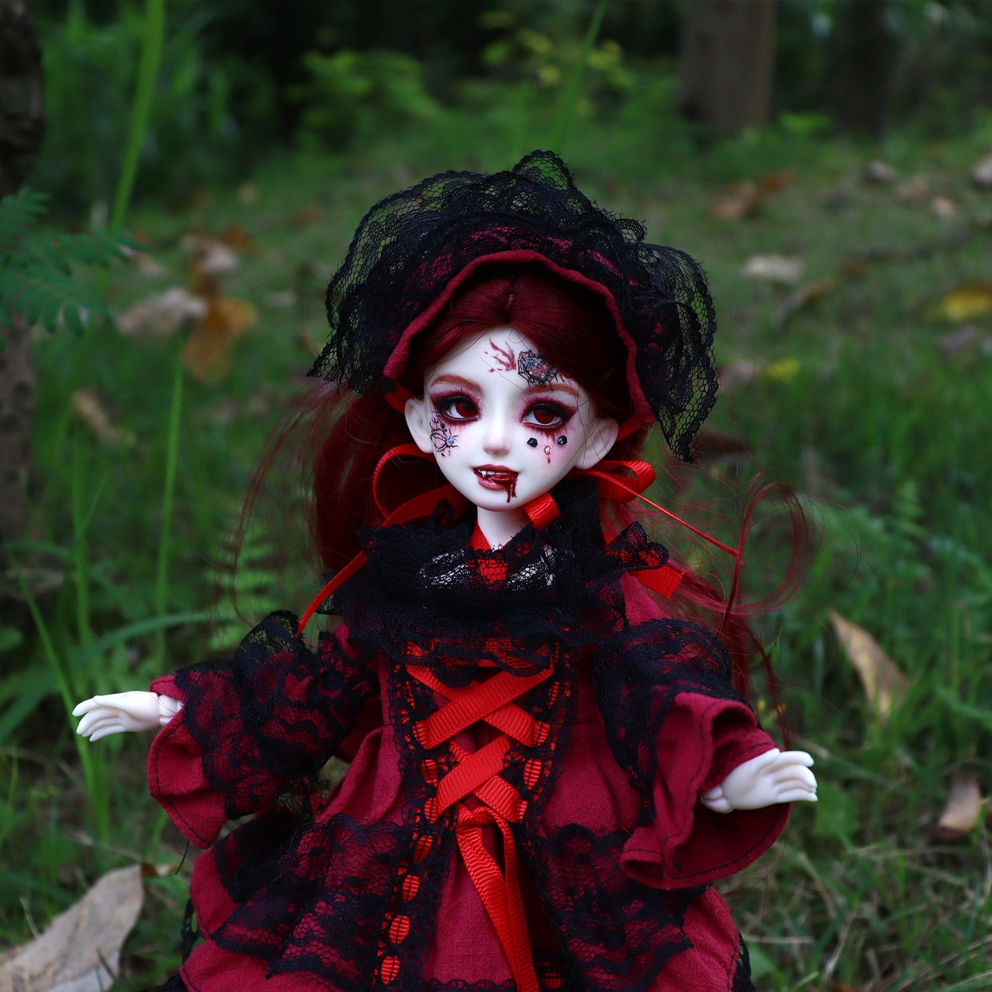 1/6 BJD Doll Vampire Noble Gothic Lolita 30cm Hand-Painted Face Collectible Gift ( Scarlett )