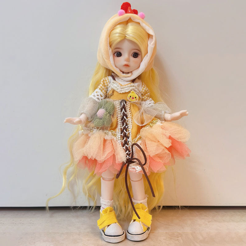 1/6 BJD Doll 30cm Cute Animal Costume & Wig | 18 Joints Poseable Smart Doll for Collectors (Sunnie)