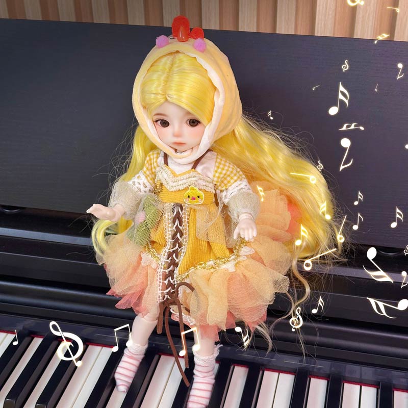 1/6 BJD Doll 30cm Cute Animal Costume & Wig | 18 Joints Poseable Smart Doll for Collectors (Sunnie)