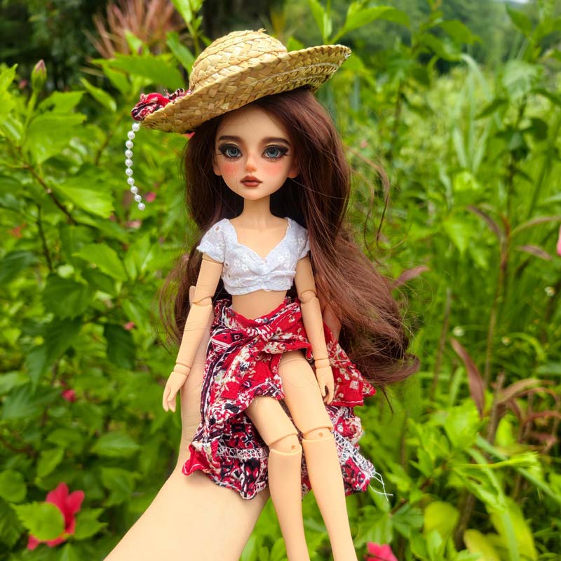 1/6 Hand-Painted BJD Doll Tropical Surf Vacation Poseable Smart Doll (Marena)