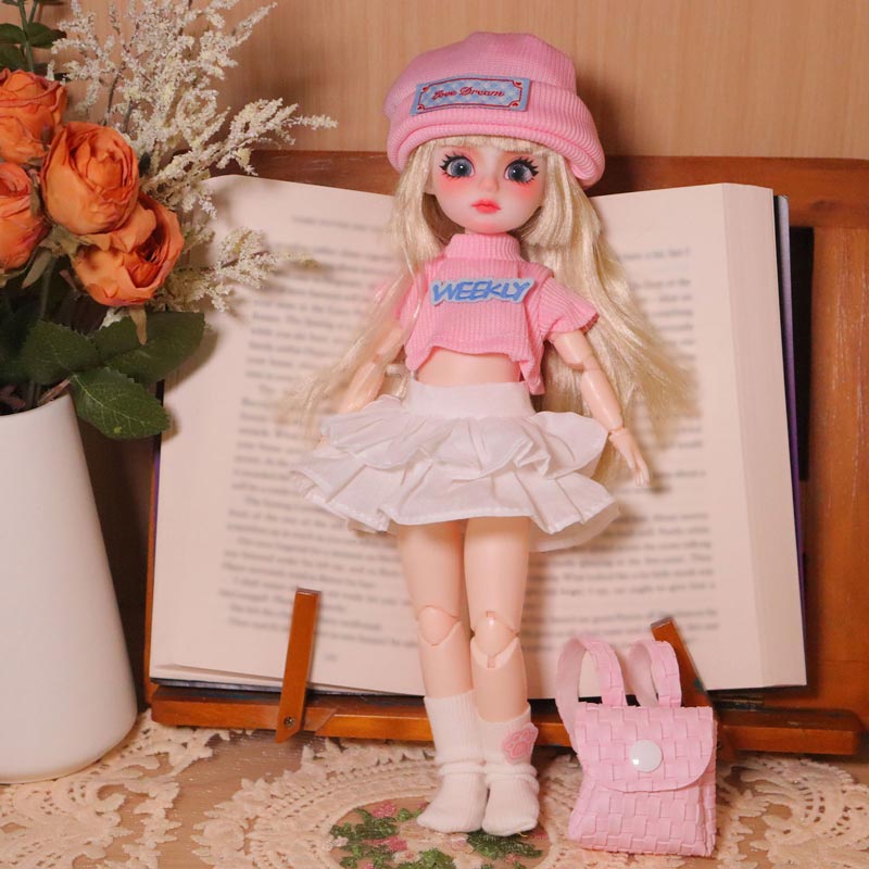 1/6 BJD Doll Cheerleader Y2K Hand-Painted Face 30cm Collectible Gift (Mia)