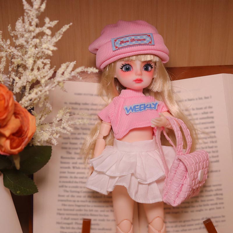 1/6 BJD Doll Cheerleader Y2K Hand-Painted Face 30cm Collectible Gift (Mia)