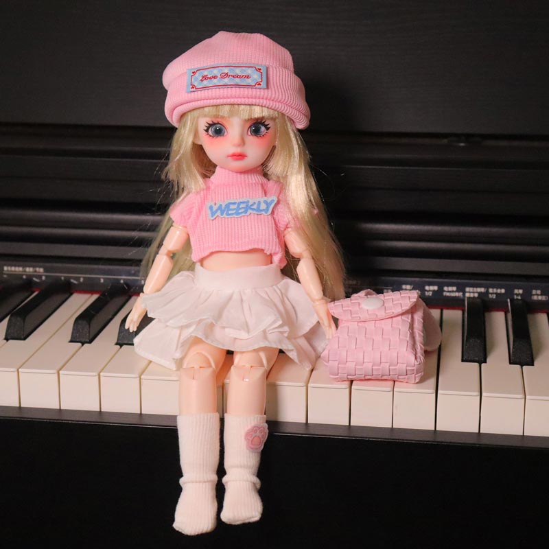 1/6 BJD Doll Cheerleader Y2K Hand-Painted Face 30cm Collectible Gift (Mia)