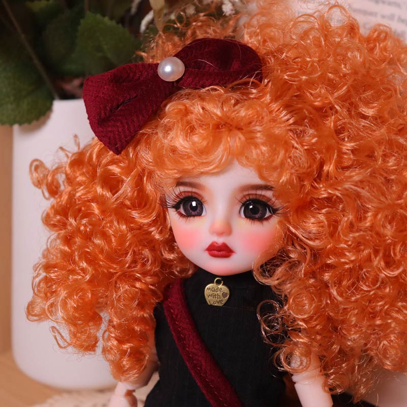 1/6 BJD Doll Street Artist Hand-Painted Face 30cm Collectible Gift（Ruby）