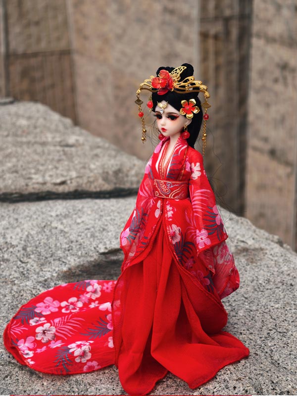 LINYARTH 1/6 BJD Doll Hand-Painted Chinese Ancient Style Anime Doll Set (Ning)