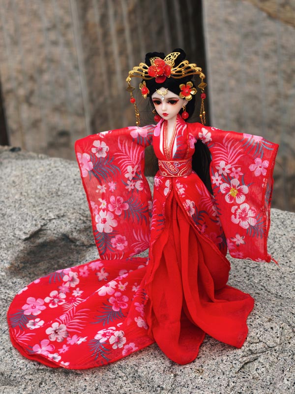 LINYARTH 1/6 BJD Doll Hand-Painted Chinese Ancient Style Anime Doll Set (Ning)