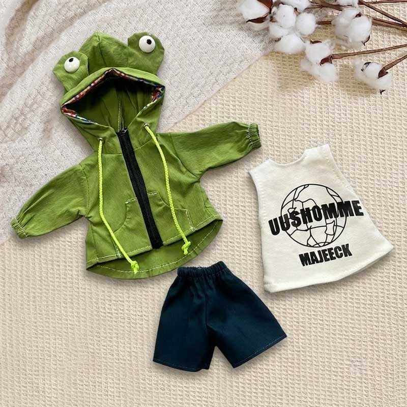 1/6 BJD Clothes 30cm Action Figure Outfits Hook&Loop Non-Fade Washable